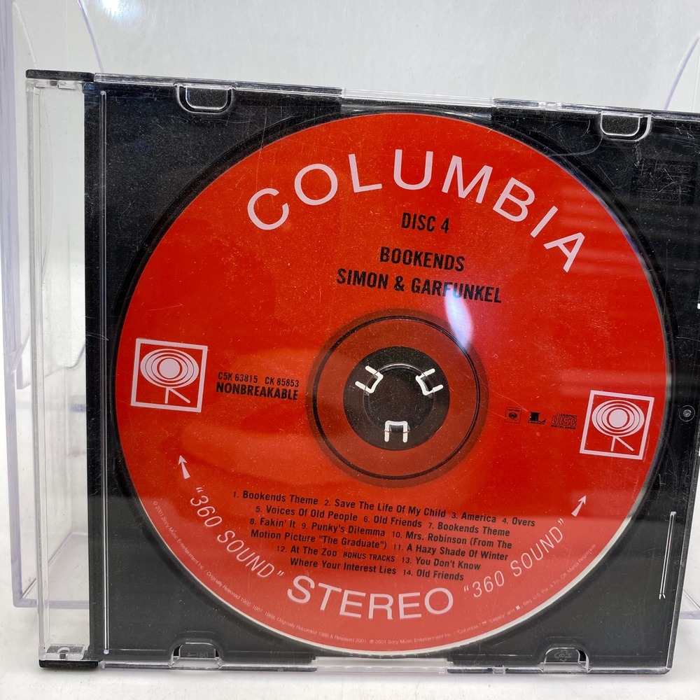 Simon & Garfunkel Bookends CD Disc 4 Columbia CK 360 Sound‎ Stereo Replacement